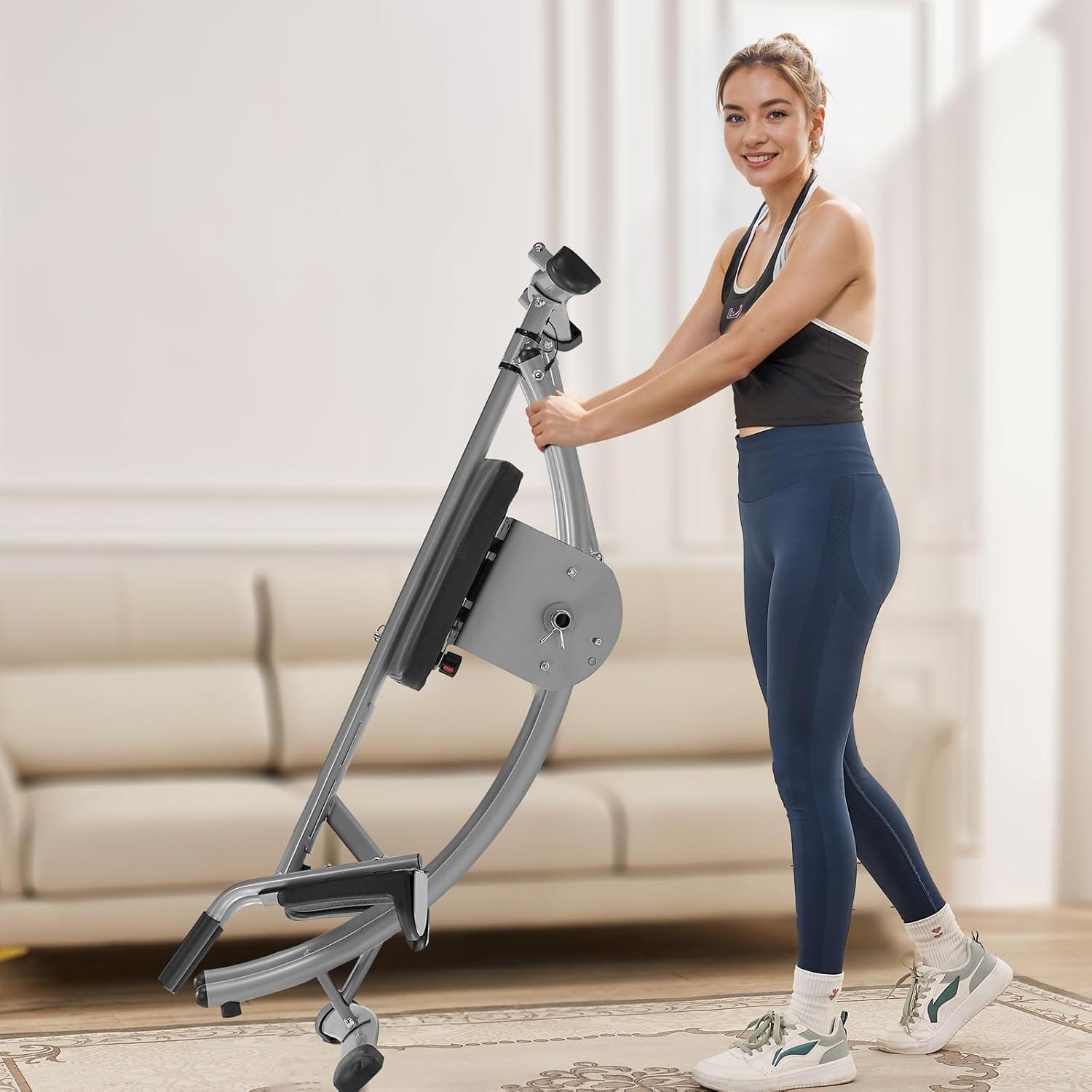 image:imageVEVOR AB Workout Machine Ab Workout Equipment at Home Gym Core amp Abdominal Trainers for Women 440 lbs Weight Capacity Strength Training Ab Cruncher Foldable Adjustable Fitness ExerciserWeight Adjustable