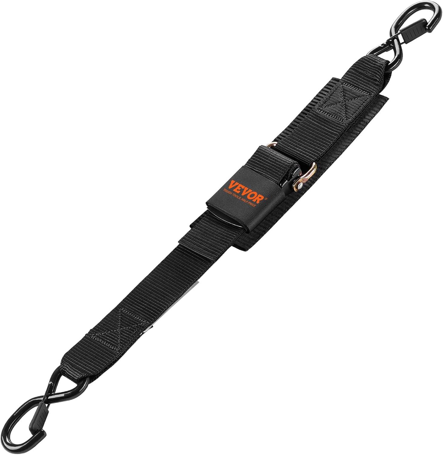 image:imageVEVOR Boat Trailer Transom Straps 2PK 2 x 24 Adjustable Boat Straps 1500lb Break Strength with Security Lock S Hooks and Boat Pads Transom Tiedowns for Trailer Boat or Kayak Secure2 in x 24 in