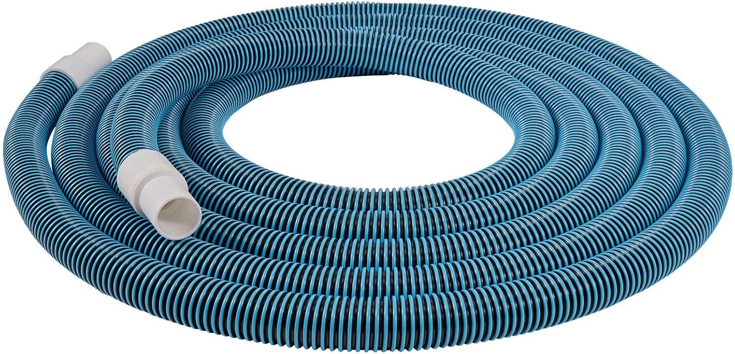 image:imageVEVOR Discharge Hose 112 x 100 PVC Fabric Lay Flat Hose Heavy Duty Backwash Drain Hose with Clamps Weatherproof amp Burstproof Ideal for Swimming Pool amp Water Transfer Blue01 15 x30