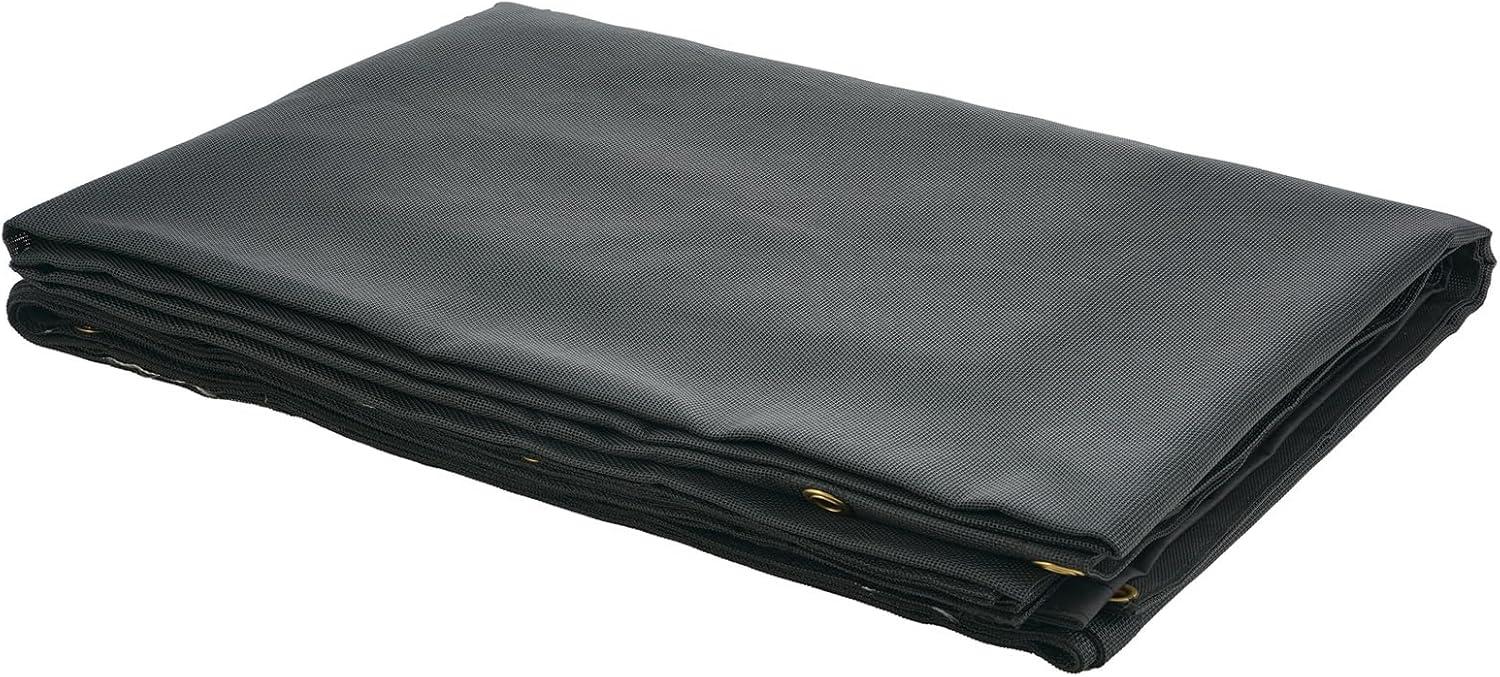 image:imageVEVOR Dump Truck Mesh Tarp 7 x 14 ft PVC Coated Black Heavy Duty Cover with 55 18oz Double Pocket Brass Grommets Reinforced Double Needle Stitch Webbing Fits Manual or Electric Dump Truck System6 x 14