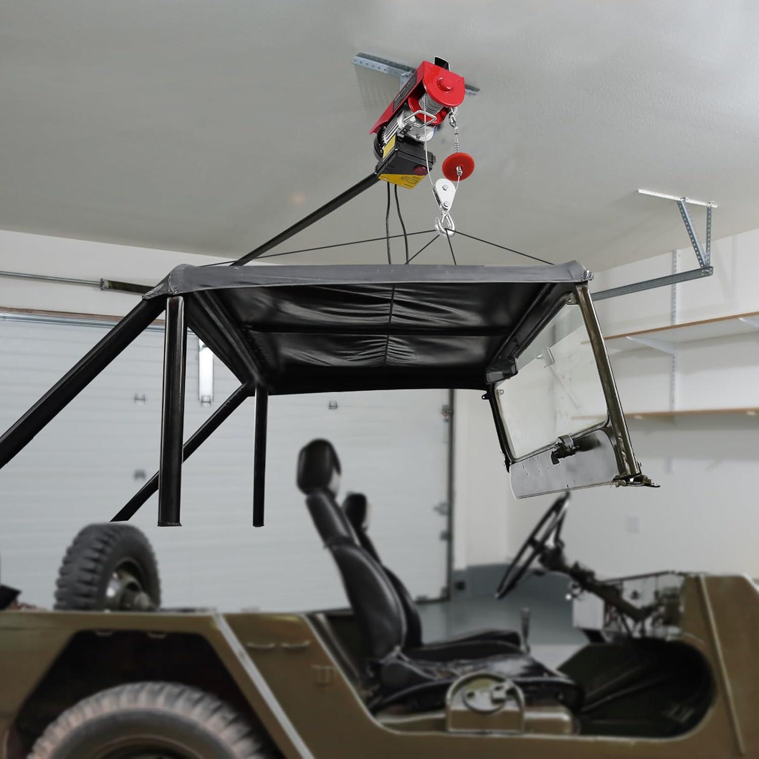 image:imageVEVOR Electric Hoist with Remote Control 440 lbs Material Handling Tool 110V Electric Hoist with 14ft Remote Control for Factories Warehouses Construction Site Attic440LBS WirelessWired