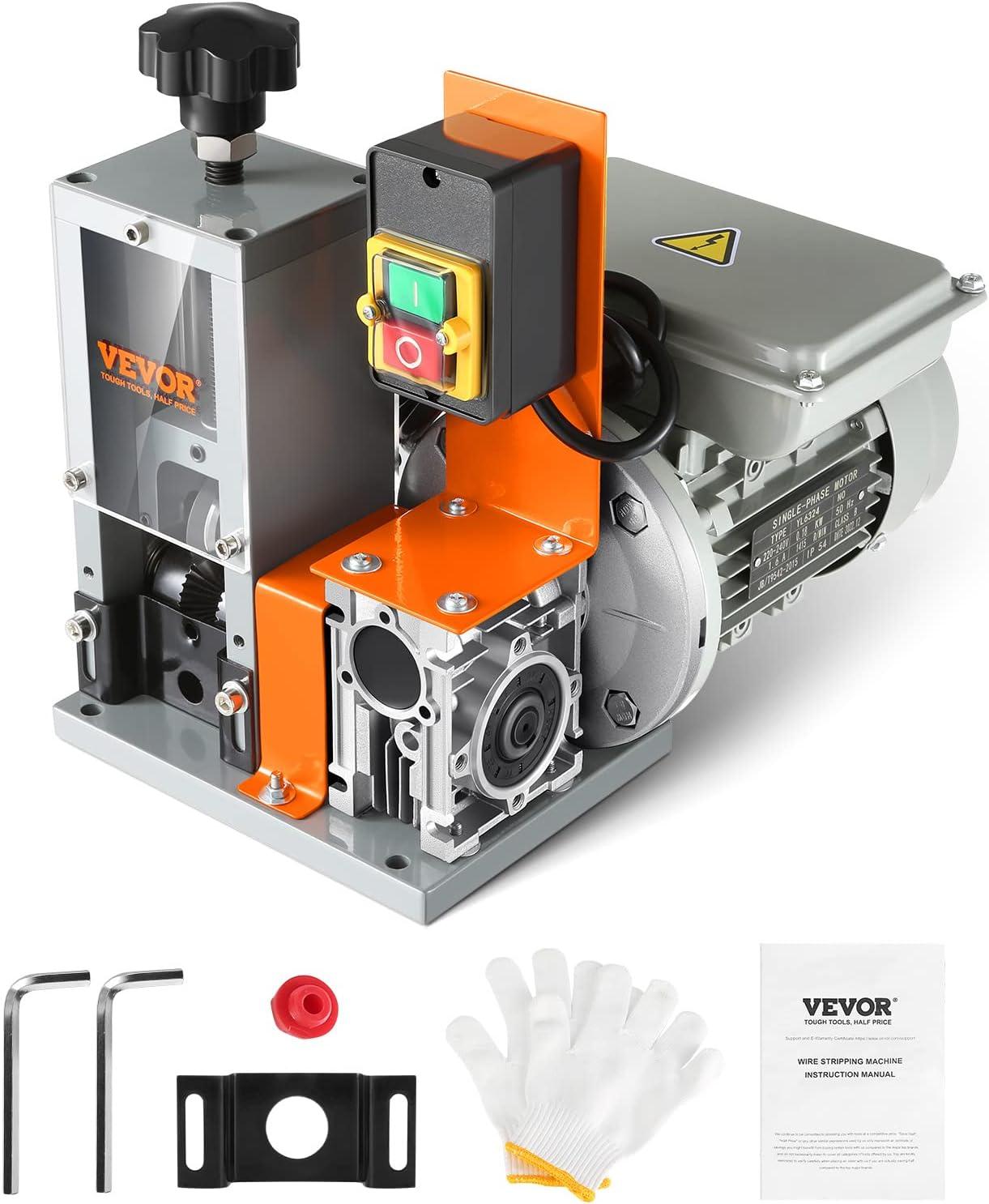 image:imageVEVOR Electric Wire Stripping Machine 006118 Automatic Wire Stripper 180 W 60 ftmin with Visible Stripping Depth Reference Electric Wire Stripper Copper Stripper