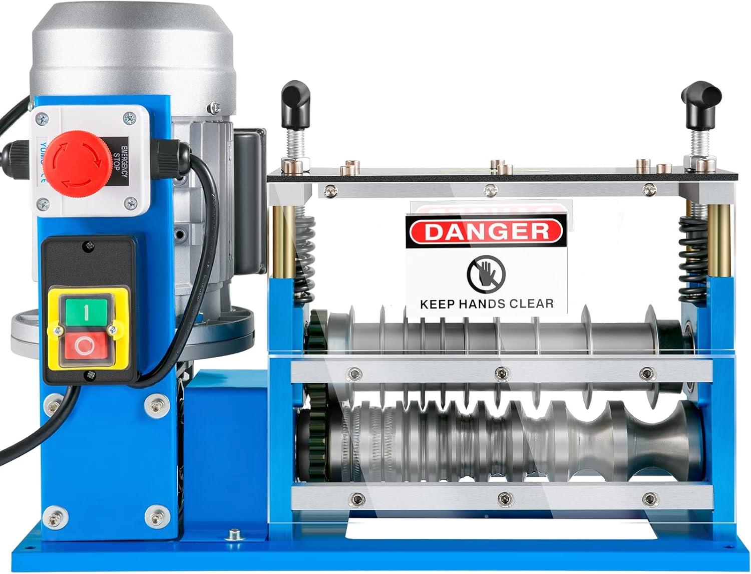 image:imageVEVOR Electric Wire Stripping Machine 370W 006 15 Automatic Motorized Cable Stripper w 75 FeetMinute Speed 11 Channels 10 Blades Strip Machinery Scrap Handling Tool for Recycling Copper
