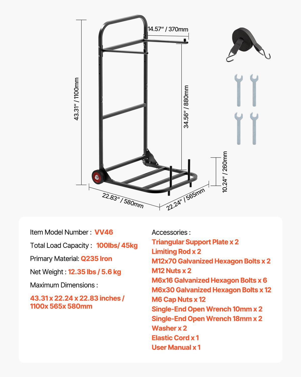 image:imageVEVOR Folding Chair Rack 300 LBS Capacity LShape Horizontal Placement Chair Cart for 25 Chairs HeavyDuty Metal Chair Storage Dolly with Rubber Wheels and Holders Large Chair Holder Matte BlackHanging type