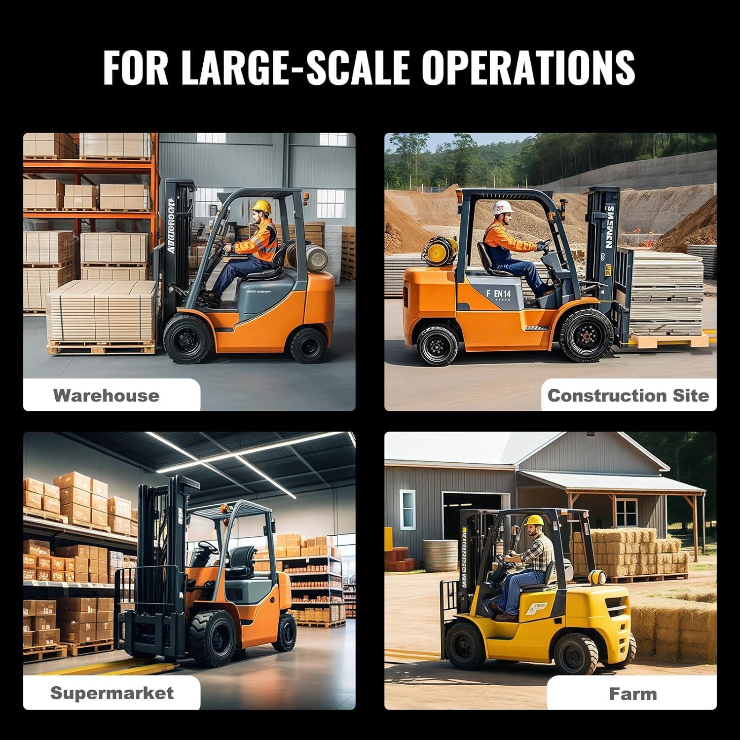 image:imageVEVOR Forklift Extensions 96 Inch Pallet Fork Extensions 65 Inch Width Heavy Duty Fork Extensions for Forklifts 1 Pair Forklift Extensions for Forklift Truck96 x 55 Inch