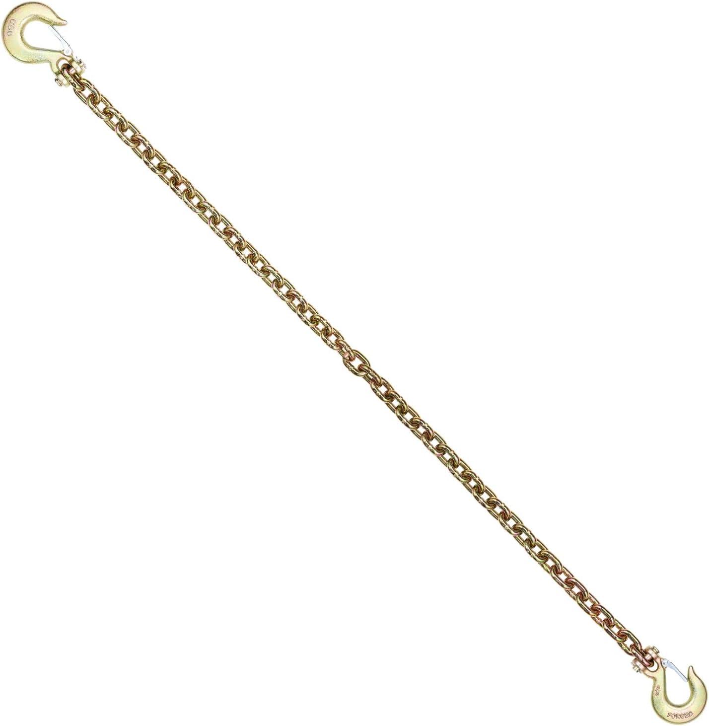 image:imageVEVOR G80 Transport Binder Chain 516 x 142 Tow Chain with Clevis Grab Hooks 4900 lbs Safe Working Load Heavy Duty Trailer Logging Chain for Transporting Towing Truck Tie Down Binding Equipment2 Pack