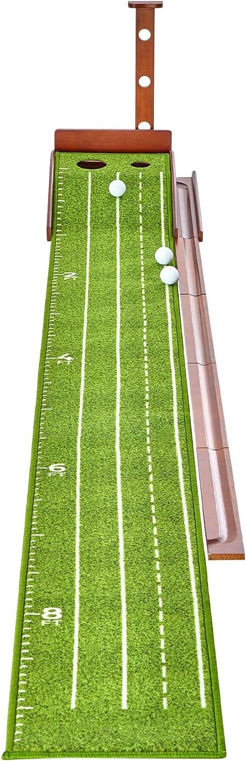 image:imageVEVOR Golf Putting Mat Putting Green Indoor Putting Matt for Indoors Sports Spin n Putt Golf Game Perfect Practice Putting Mat Golf Putting Mats Practice AutoBall Return2 Holes