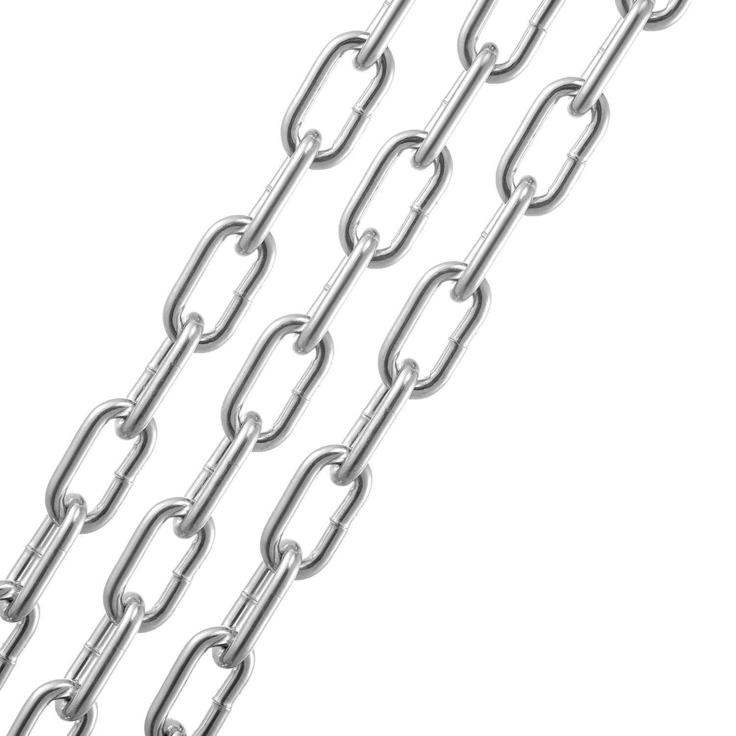 image:imageVEVOR Grade 30 Chain 14 Inch by 100Ft Length Grade 30 Proof Coil Chain Zinc Plated Grade 30 Chain for Towing Logging Agriculture and Guard Rails18 Inch x 100 Ft