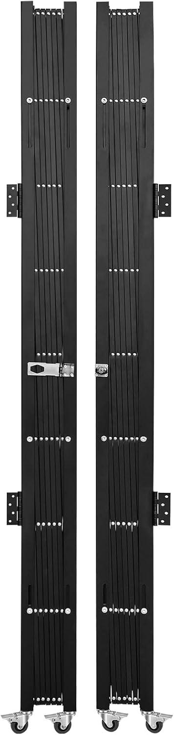 image:imageVEVOR Hx12W Double 12W Folding Security Gate 612 H x 12 W Black 78 Sq Ft6339 H x 122 W