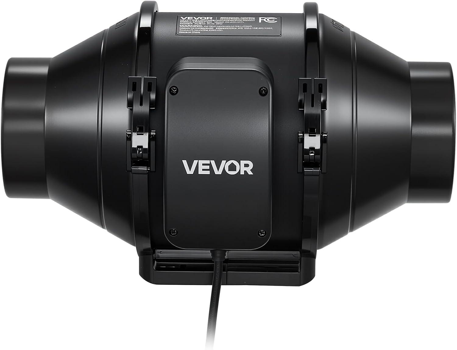 image:imageVEVOR Inline Duct Fan 6Inch 400 CFM with Variable Speed Controller Quiet ACMotor Ventilation Exhaust Fan for Cooling Booster Grow Tents Hydroponics4 Inline Fan