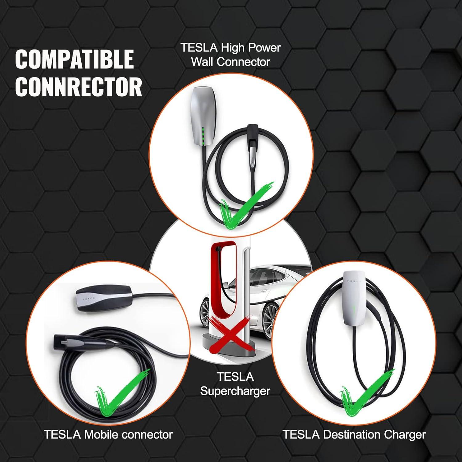 image:imageVEVOR J1772 to Tesla Charger Adapter 80 Amp 240V AC SAE J1772 EV Charging Adapter to Tesla Plug with Storage Bag AntiDrop Lock IP65 Compatible with Tesla Model 3 Y S XTesla to J1772 48A