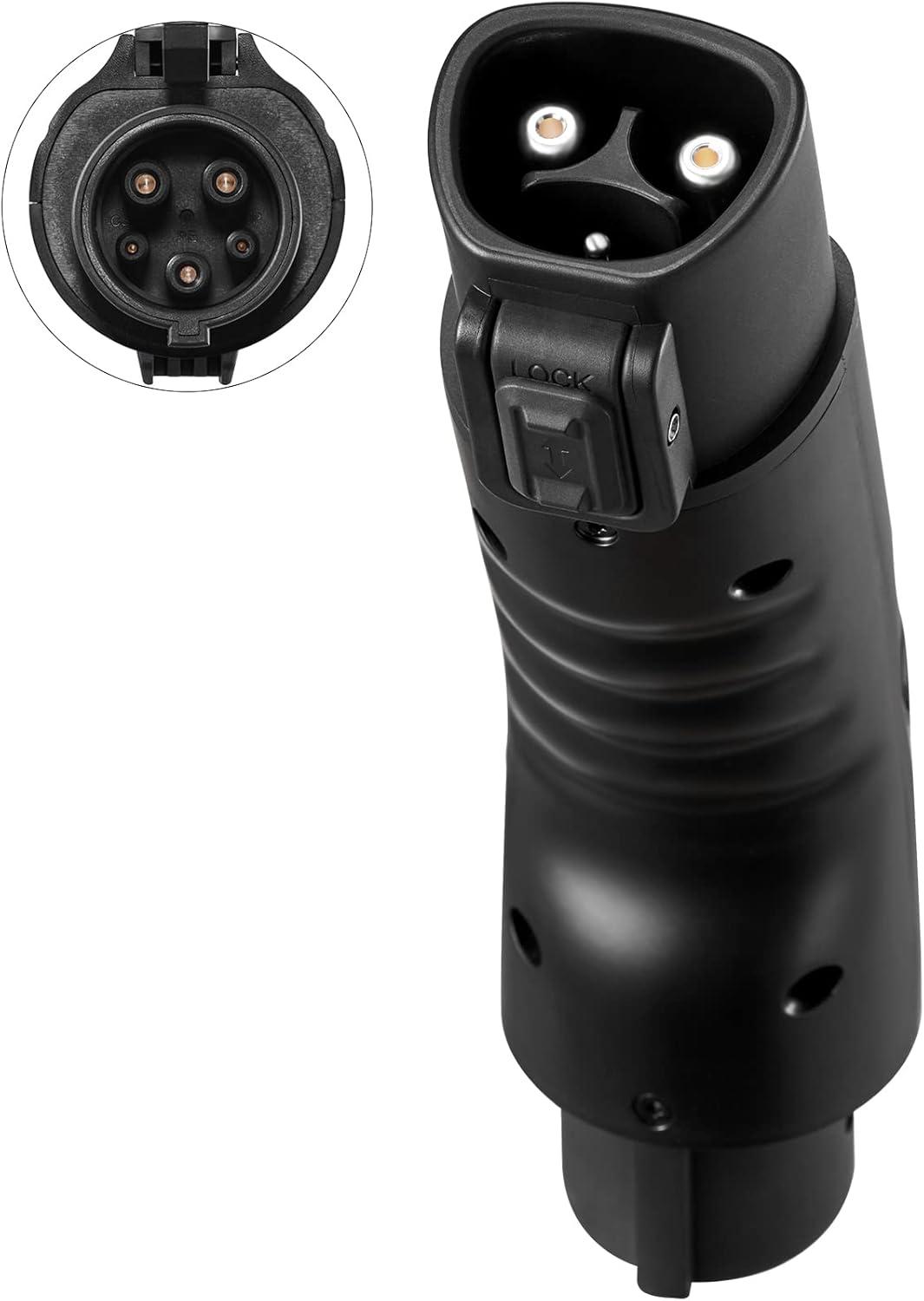 image:imageVEVOR J1772 to Tesla Charger Adapter 80 Amp 240V AC SAE J1772 EV Charging Adapter to Tesla Plug with Storage Bag AntiDrop Lock IP65 Compatible with Tesla Model 3 Y S XTesla to J1772 48A