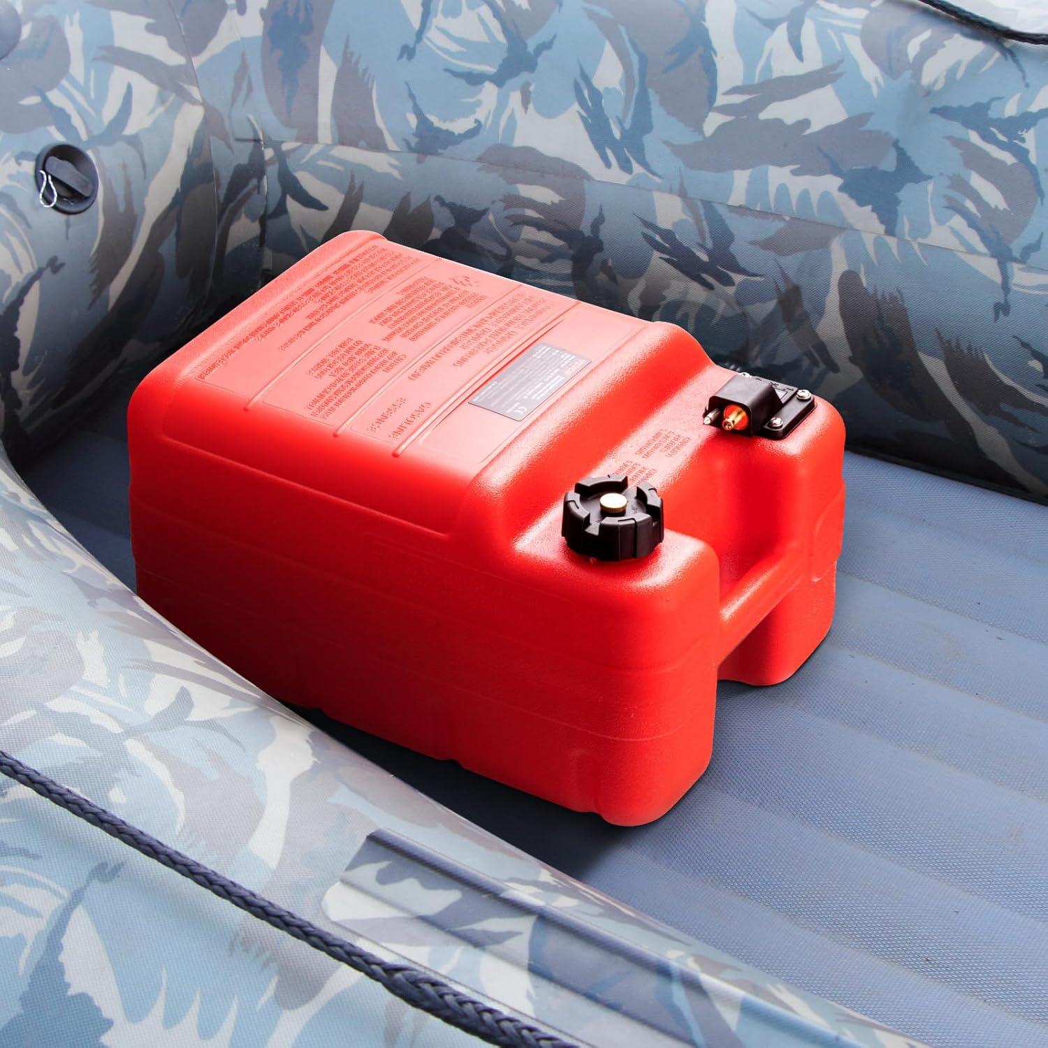 image:imageVEVOR Marine Tank 634Gallon24L Portable Tank with 98ft Hose Gauge for Outboard Engine Yacht Fishing Deck Boat Red
