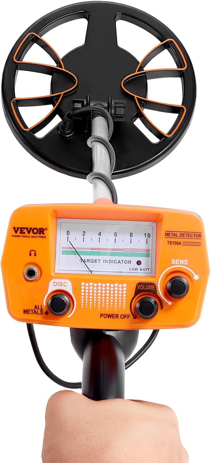 image:imageVEVOR Metal Detector for Adults amp Kids 10 Inch Waterproof Search Coil with LCD Display 7 Modes Adjustable 4152 Aluminum Stem DSP Chip Higher Accuracy Gold Detector 10 Detection Depth8inch