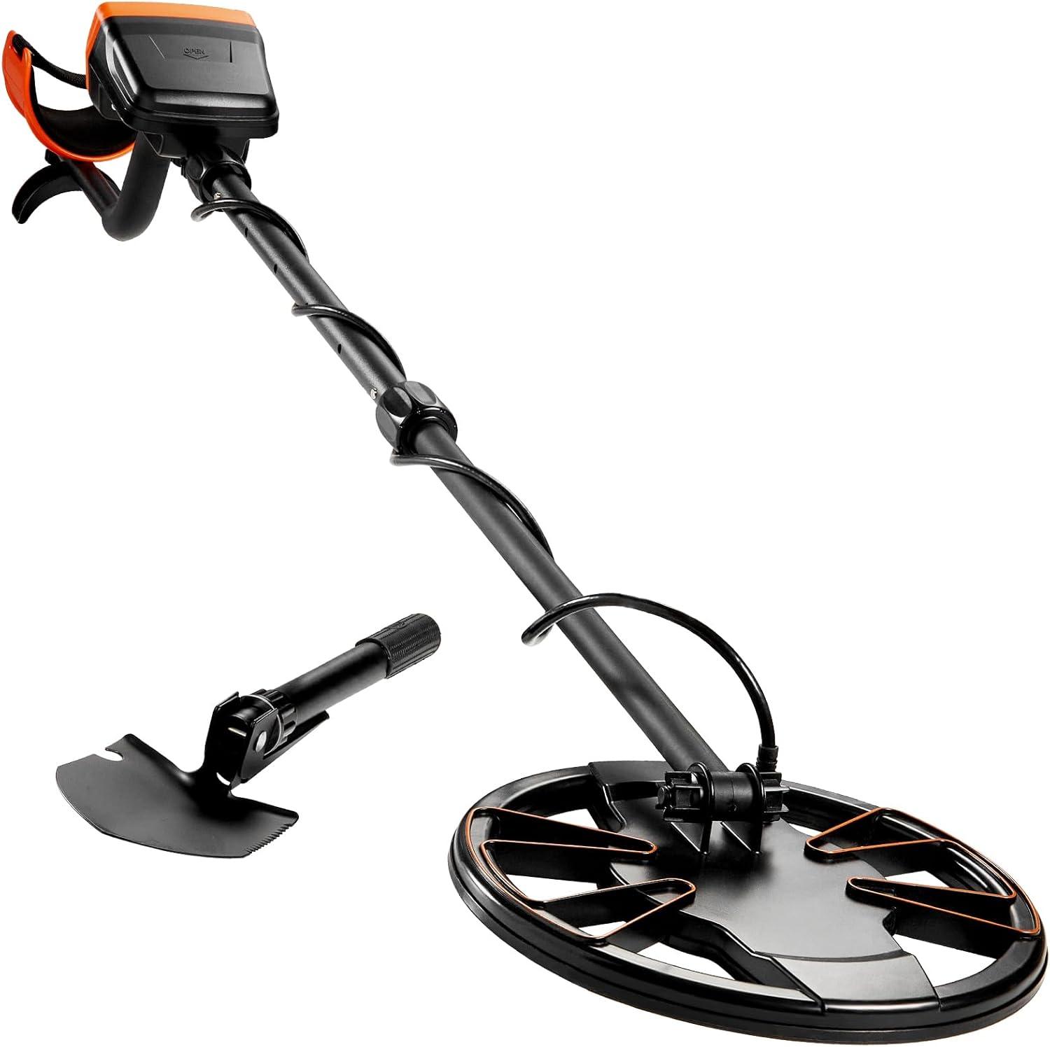 image:imageVEVOR Metal Detector for Adults amp Kids 10 Inch Waterproof Search Coil with LCD Display 7 Modes Adjustable 4152 Aluminum Stem DSP Chip Higher Accuracy Gold Detector 10 Detection Depth10inch