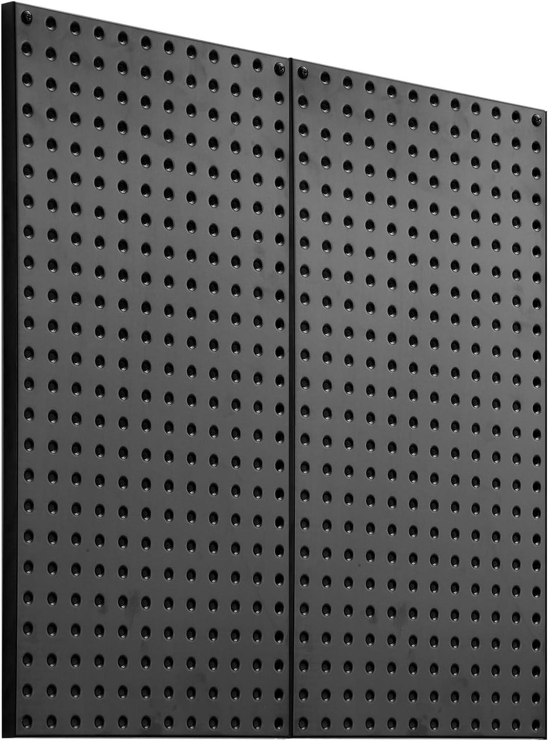 image:imageVEVOR Metal Pegboard Panels 24 x 12 Pegboard 4 Panels Heavy Duty Peg Board Wall Organizer with Accessories for Living Room Garage Tool Storage Office Organization Craft Room Kitchen Home Black2 PCS