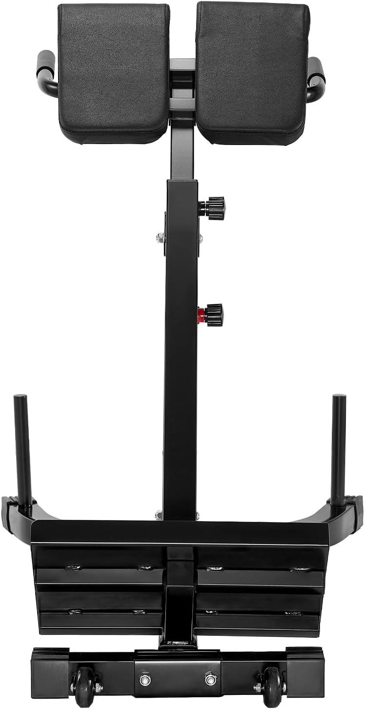 image:imageVEVOR MultiFunctional Weight Bench for Full Body Workout Roman Chair Hyperextension Bench Adjustable amp Foldable Equipment for Back Arm Core Ab Workout Sit Up Exercise Machine for Home GymBlackRed Hyperextension Bench 350LB