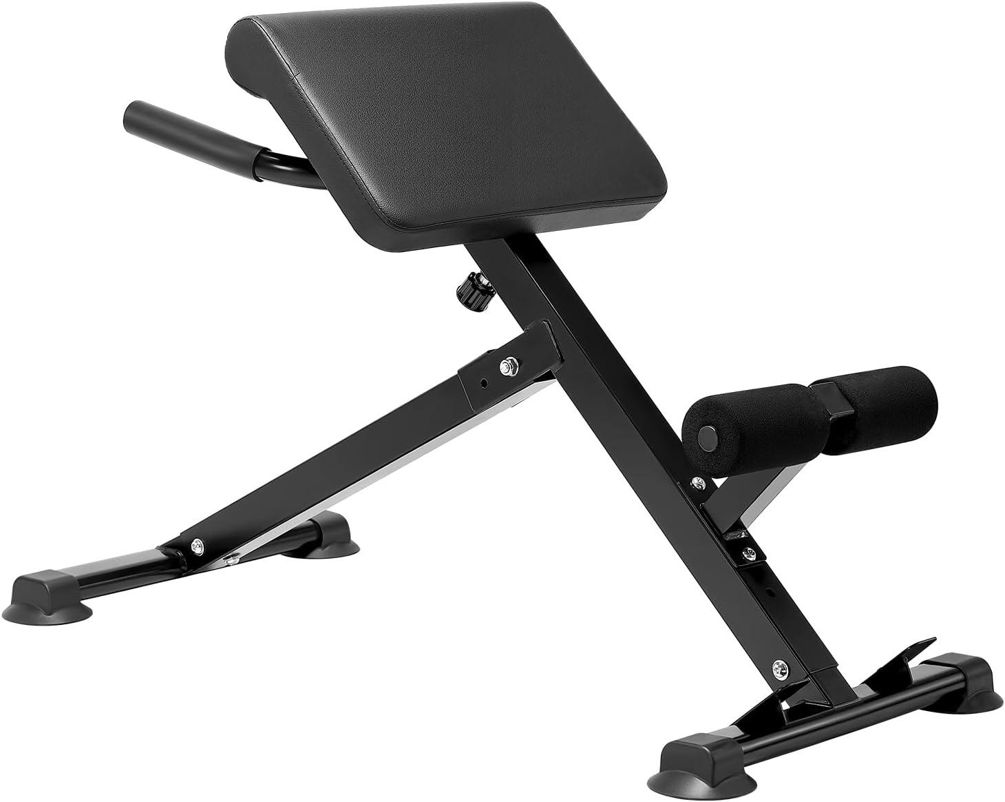 image:imageVEVOR MultiFunctional Weight Bench for Full Body Workout Roman Chair Hyperextension Bench Adjustable amp Foldable Equipment for Back Arm Core Ab Workout Sit Up Exercise Machine for Home GymHyperextension Bench 250LB