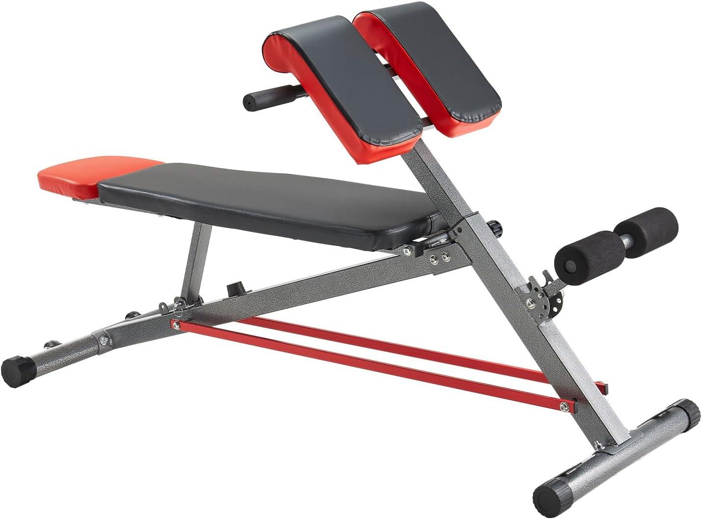 image:imageVEVOR MultiFunctional Weight Bench for Full Body Workout Roman Chair Hyperextension Bench Adjustable amp Foldable Equipment for Back Arm Core Ab Workout Sit Up Exercise Machine for Home GymMultiFunctional 660LB