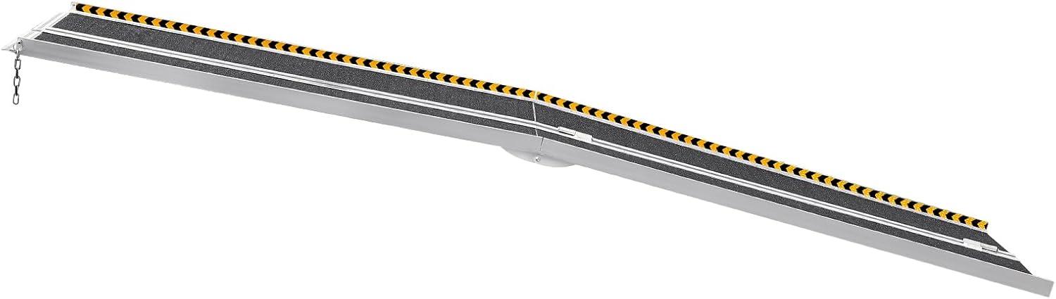 image:imageVEVOR Portable Wheelchair Ramp 6FT NonSlip Aluminum Folding Handicap Ramp Door Threshold Ramps for Wheelchair for HomeWheel Chair Ramp Steps Cars Scooter Cart Curbs Stairs10FT For height 1030