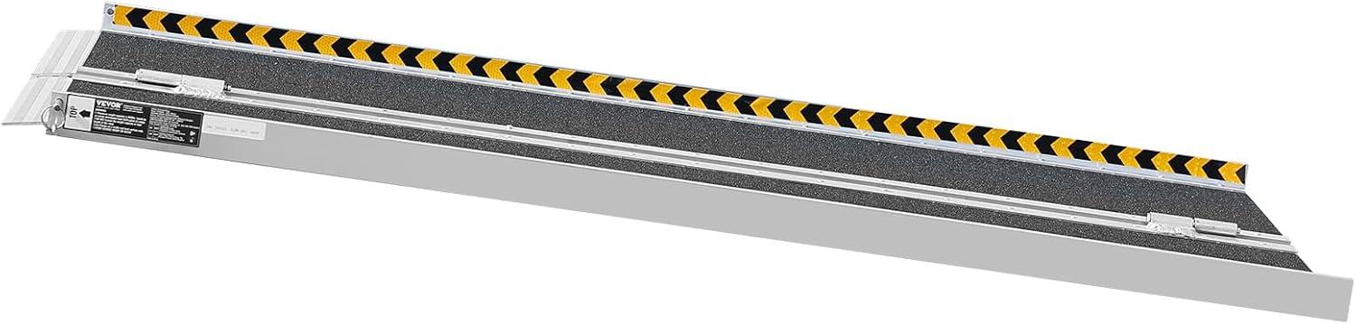 image:imageVEVOR Portable Wheelchair Ramp 6FT NonSlip Aluminum Folding Handicap Ramp Door Threshold Ramps for Wheelchair for HomeWheel Chair Ramp Steps Cars Scooter Cart Curbs Stairs4FT For height 412