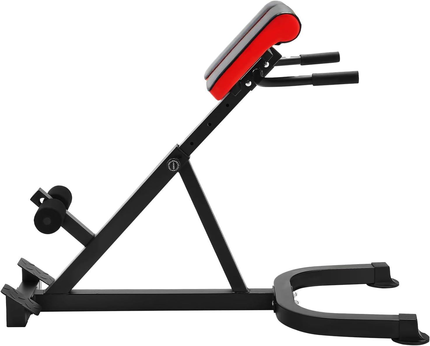 image:imageVEVOR Roman Chair Hyperextension Bench 300 lbs Adjustable Extension Machine MultiFunction Exercise Equipment for Glute Hamstring Lower Back and Ab Workout Fitness Weight Bench for Home Gym