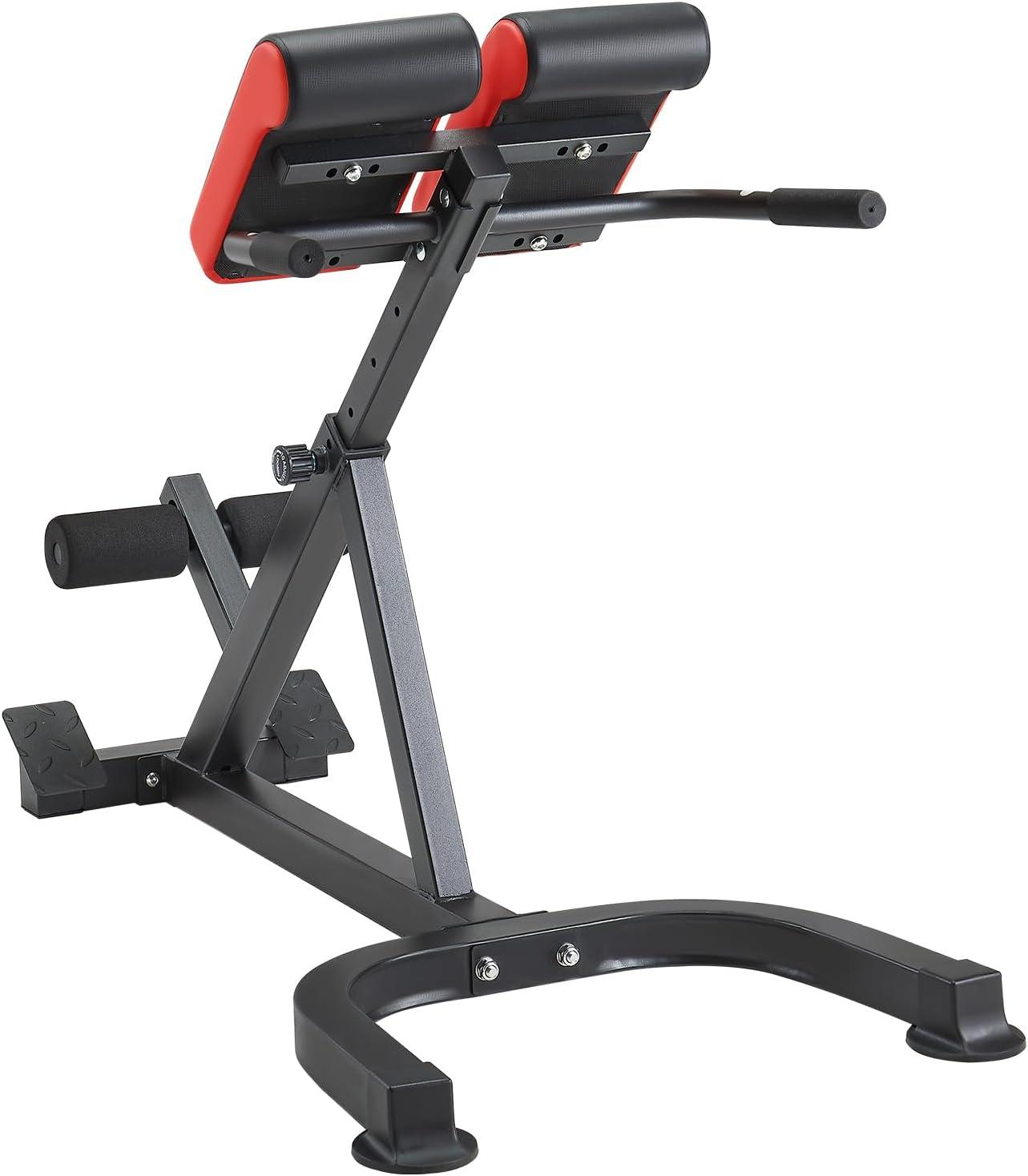 image:imageVEVOR Roman Chair Hyperextension Bench 300 lbs Adjustable Extension Machine MultiFunction Exercise Equipment for Glute Hamstring Lower Back and Ab Workout Fitness Weight Bench for Home Gym