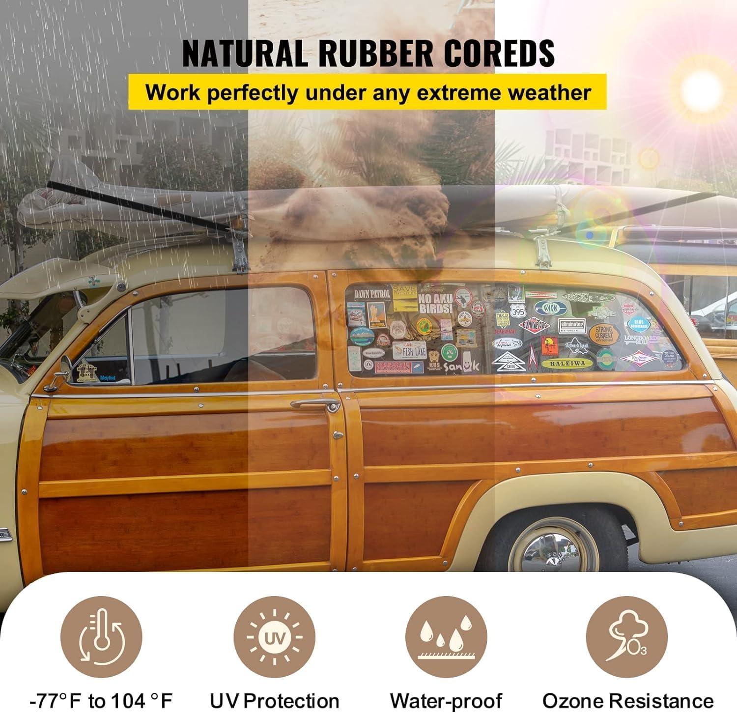 image:imageVEVOR Rubber Bungee Cords 50 Pack 21 Long Weatherproof Natural Rubber Tie Down Straps with Crimped S Hooks Heavy Duty Outdoor Tarp Straps for Securing Flatbed Trailers Canvases Cargo and More21inch 50pcs