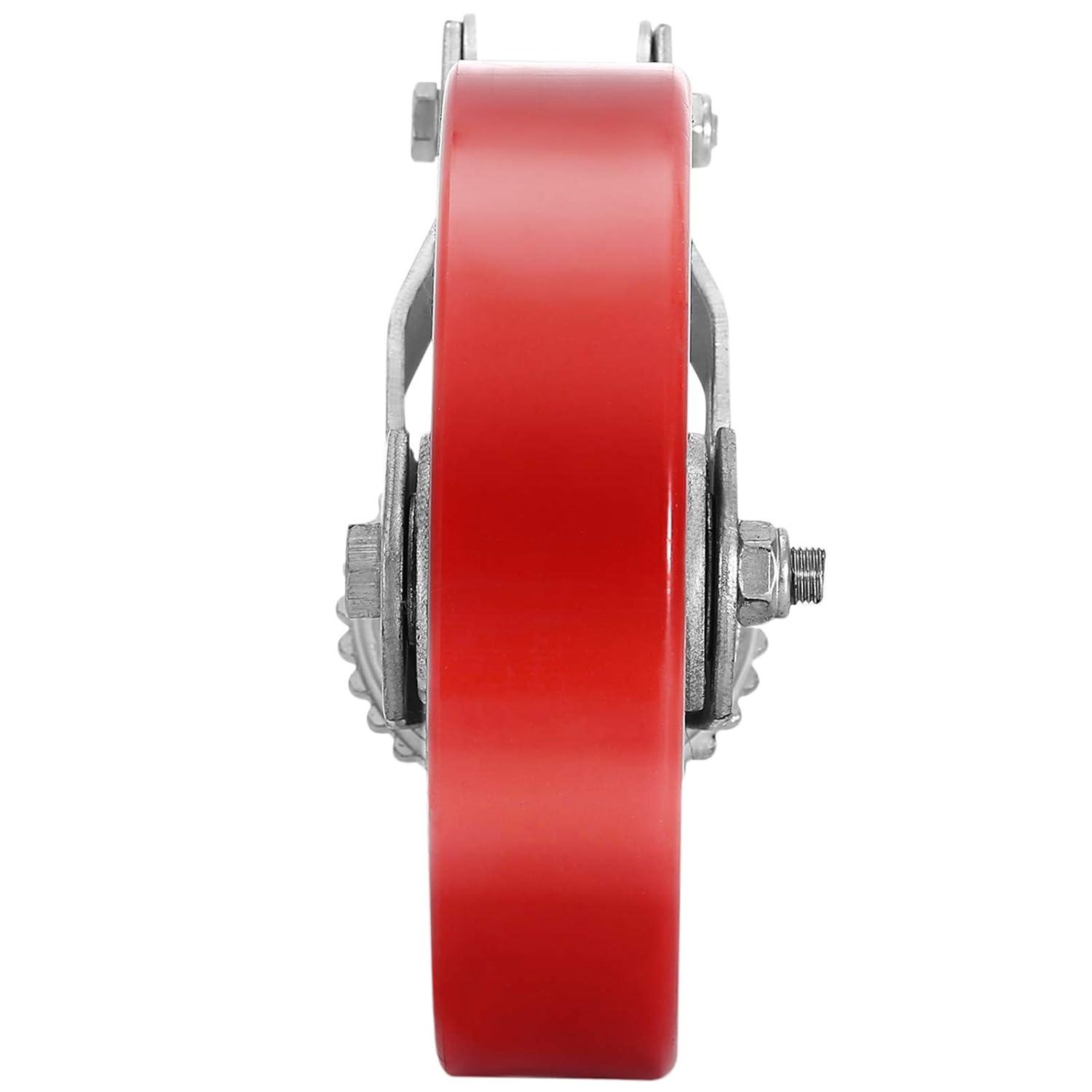 image:imageVEVOR Scaffolding Wheels 8 Scaffold Wheels Set of 4 Heavy Duty Locking Casters 3200LBS Capacity Locking Stem Casters with Brake Red Polyurethane Replacement for Scaffold ShelvesIron core