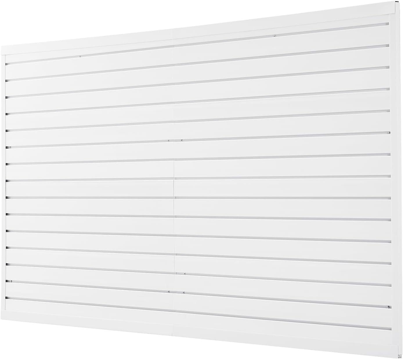 image:imageVEVOR Slat Wall Paneling 8 x 4 ft PVC Garage Slatwall without Accessories Black Slat Wall EasytoInstall Adjustable Slatwall Panel with Coupling Structure amp DIY Cutting Fits for Storage amp DisplayWhite