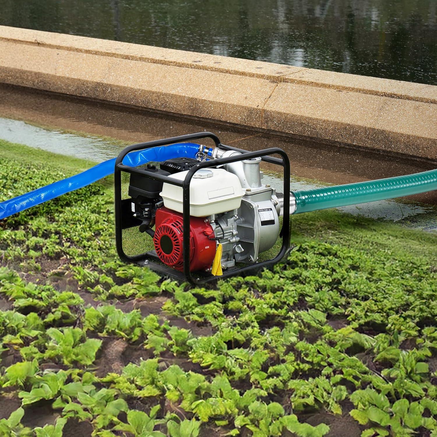 image:imageVEVOR Suction Hose 2 in x 20 ft Green High Quality Hose with Camlock Connectors and Aluminum Fittings Fit Various Pumps for Sewage Treatment Water Transportation and More Agricultural Purposes2 x 20 suction hose 50 Backwash Hose