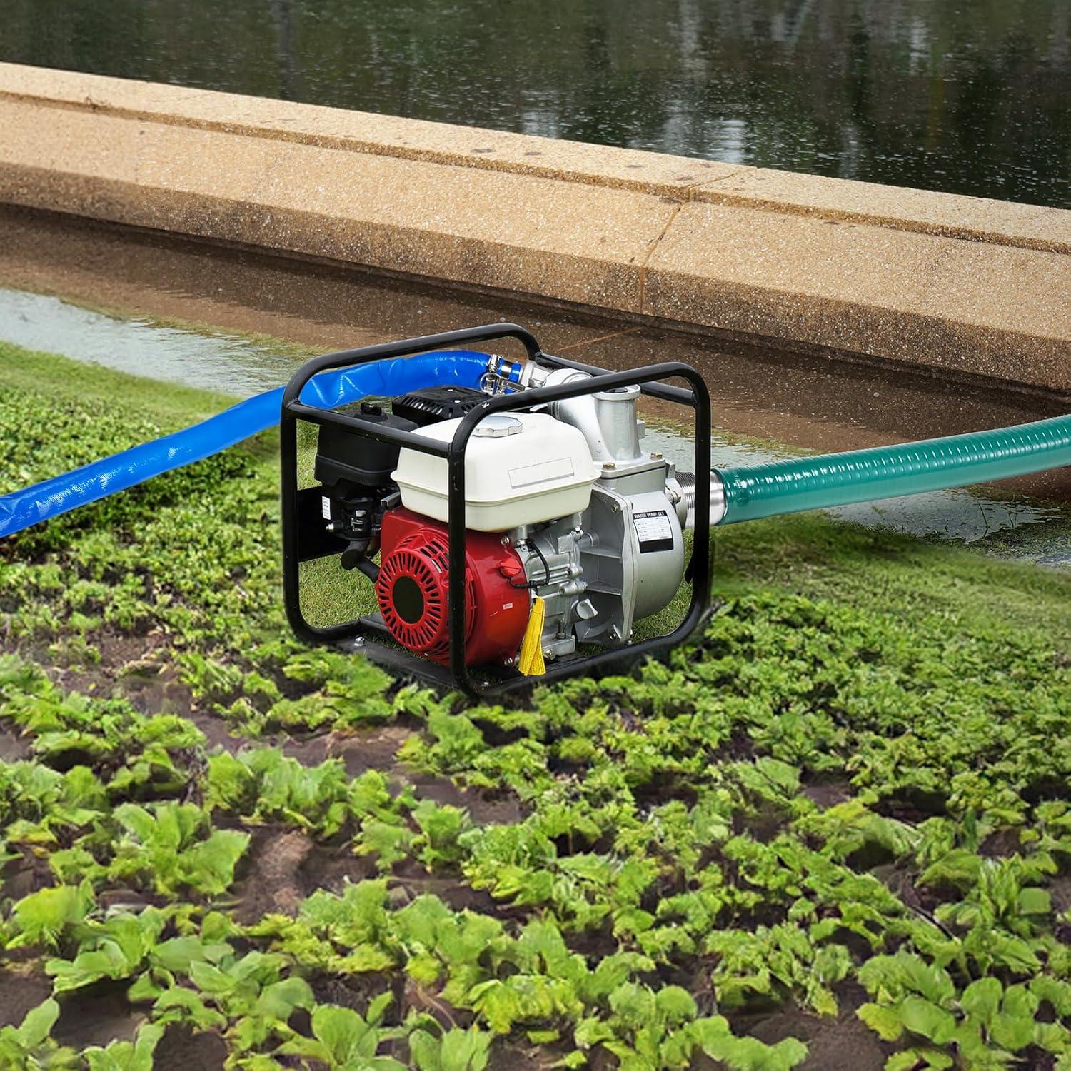 image:imageVEVOR Suction Hose 2 in x 20 ft Green High Quality Hose with Camlock Connectors and Aluminum Fittings Fit Various Pumps for Sewage Treatment Water Transportation and More Agricultural Purposes2 x 20 suction hose 60 Backwash Hose