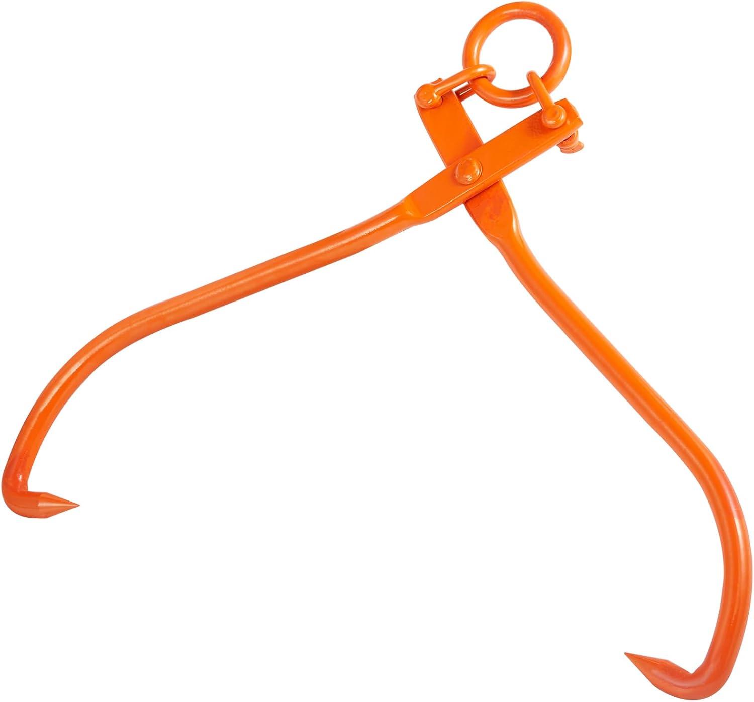 image:imageVEVOR Timber Claw Hook 28 inch 4 Claw Log Grapple Logging Tongs Swivel Steel Log Lifting Tongs 31 Max Opening Eagle Claws with 2205LBS1000kg Loading Capacity for Tractors ATVs Trucks Forklifts32inORing