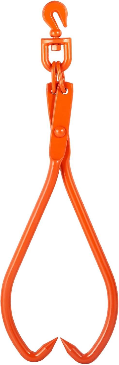 image:imageVEVOR Timber Claw Hook 28 inch 4 Claw Log Grapple Logging Tongs Swivel Steel Log Lifting Tongs 31 Max Opening Eagle Claws with 2205LBS1000kg Loading Capacity for Tractors ATVs Trucks Forklifts32inSwivel