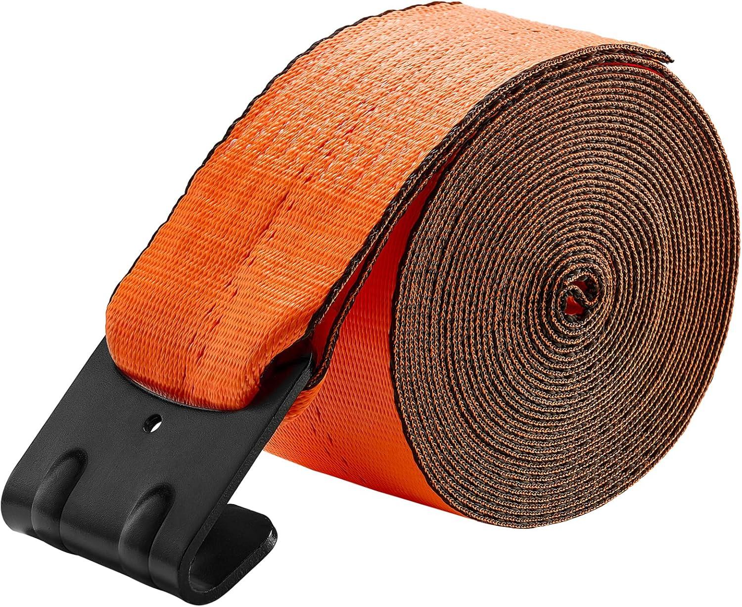 image:imageVEVOR Truck Straps 4 x30 Heavy Duty Tie Down wFlat Hooks 18000lbs Break Strength WLL 6000lbs Cargo Straps tie Down for Flatbeds Trucks Trailers Farms Rescues Tree Saver Yellow10 PackOrange