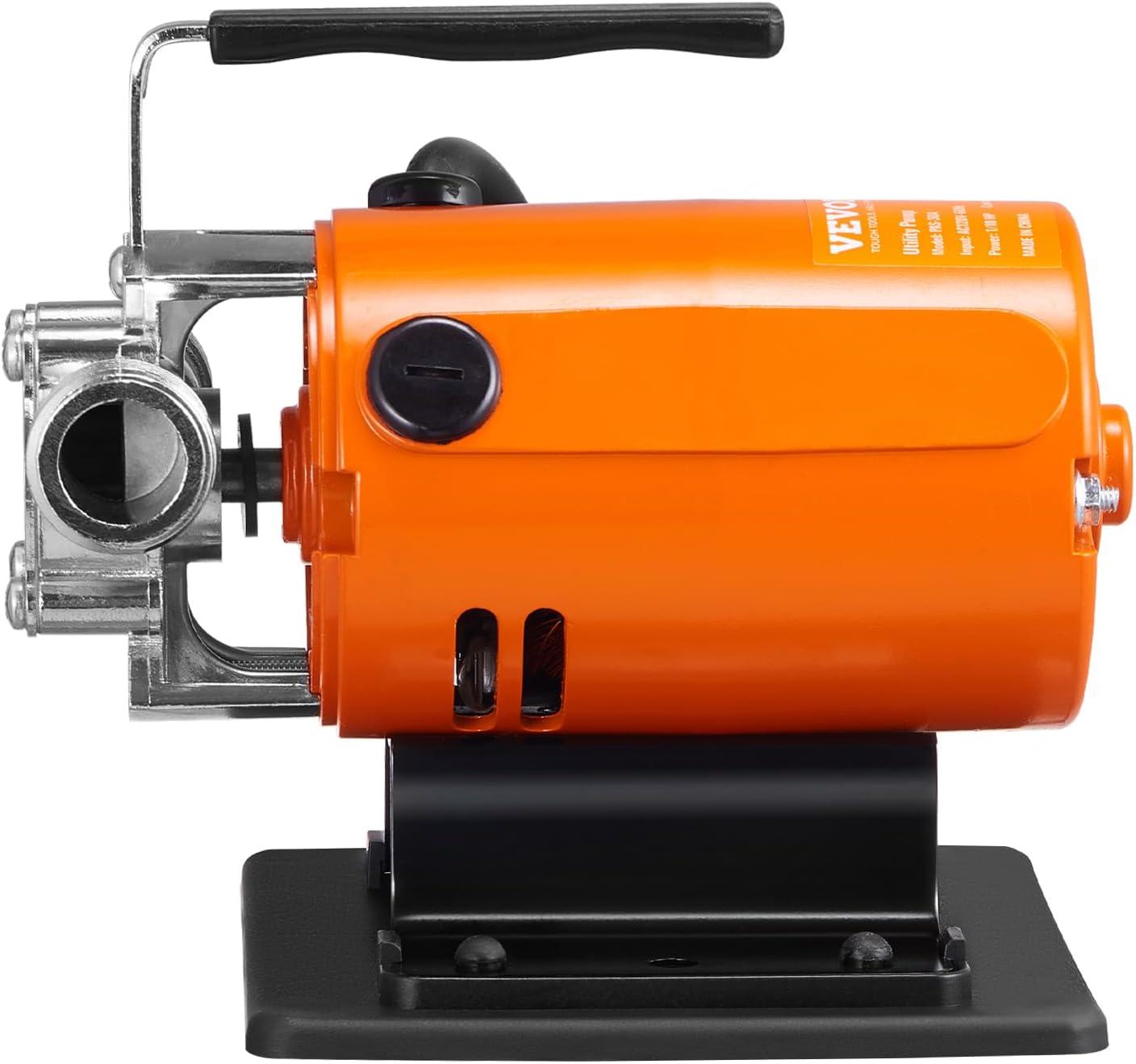 image:imageVEVOR Water Transfer Pump 12V Battery Powered Utility Pump 360 GPH 110HP Portable Electric Water Pump with Switch 6 ft Suction Hose Kit For Water Removal Nonsubmersible115VAC