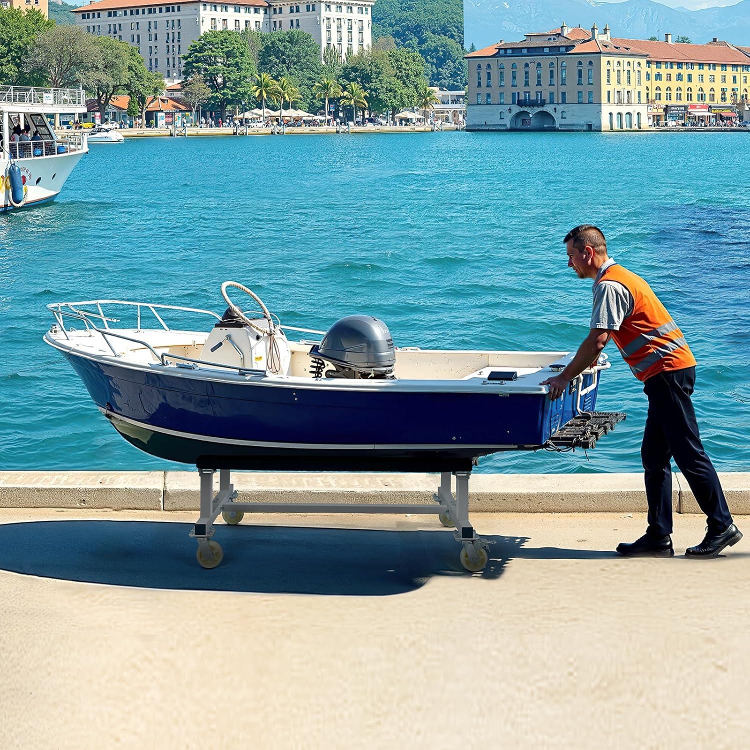 image:imageVEVOR Watercraft PWC Dolly 100013001800 lbs Load Capacity Jet Ski Stand PWC Cart for Moving Watercraft Bunks with 4 Casters amp 2 Brakes HeavyDuty Jet Ski Cart for Kayaks Jet Skis Speedboats1800lbs