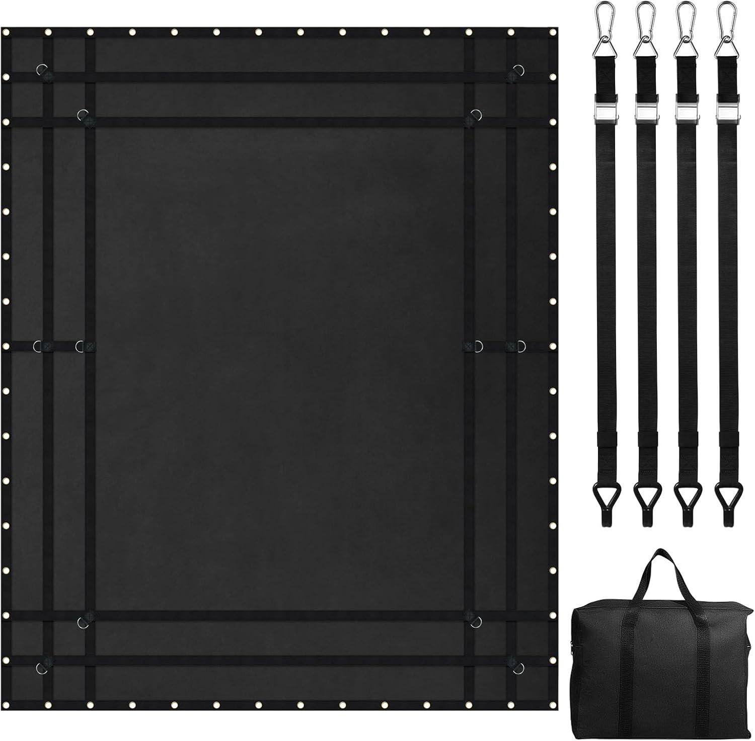 image:imageVEVOR Waterproof Cargo Net 96 in x 81 in Heavy Duty Truck Cargo NetWLL 700lbs 4 Adjustable Straps with Carabiners amp SHooks Truck Bed Cover for Trailer Pickup Boat Jeep SUV 675 x 8Waterproof