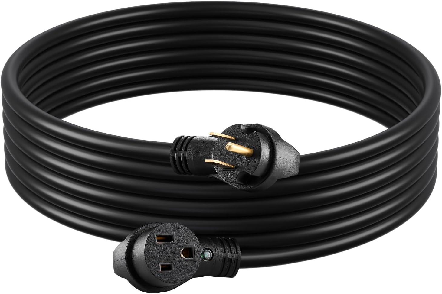 image:imageVEVOR Welder Extension Cord 30 Amp 50 Feet NEMA 650 Plug 103 AWG 3 Prong 250V 7500W Heavy Duty Welding Cable for MIG Lincoln Plasma Miller TIG6 AWG