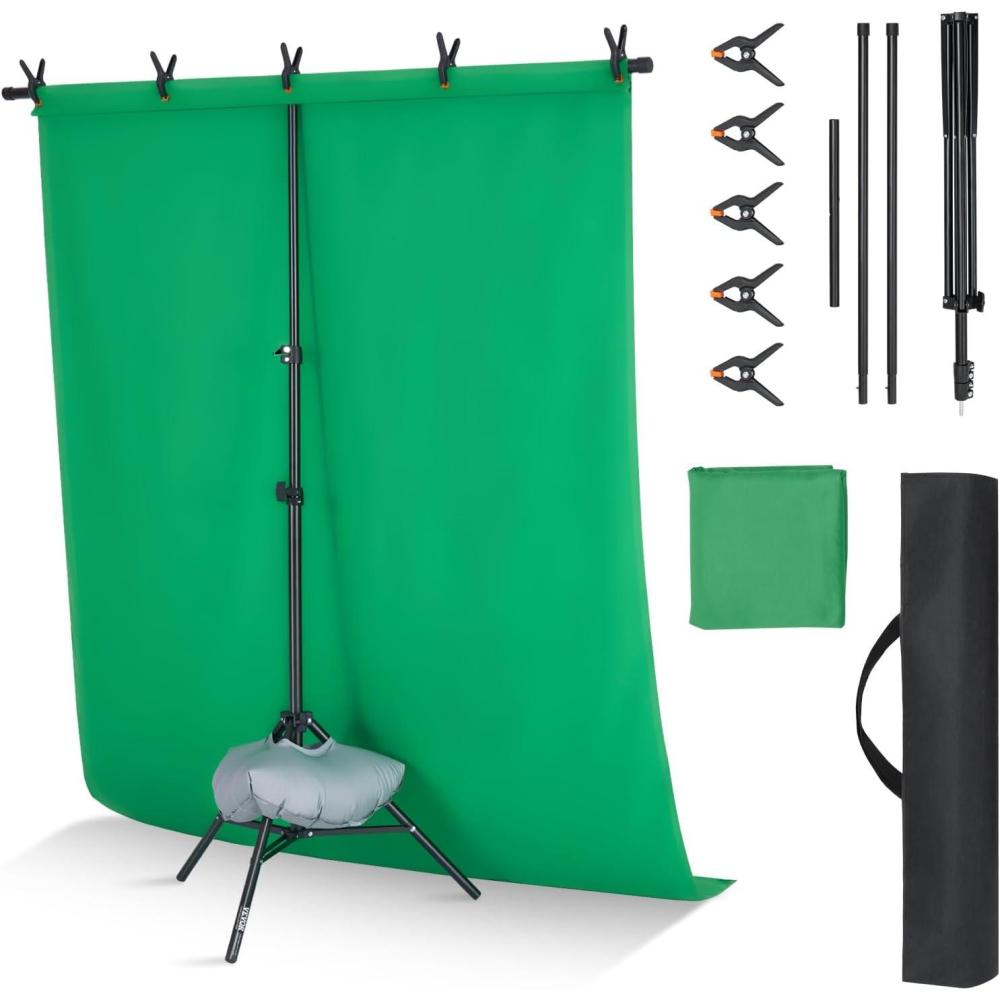 image:imageVEVOR 10ft x10ft Pipe and Drape Kit Heavy Duty Backdrop Stand with Carbon Steel Base Adjustable Backdrop Support with 2 Clamps and A Carry Bag for Wedding Party Event Photography and Exhibition5 x 65 ft