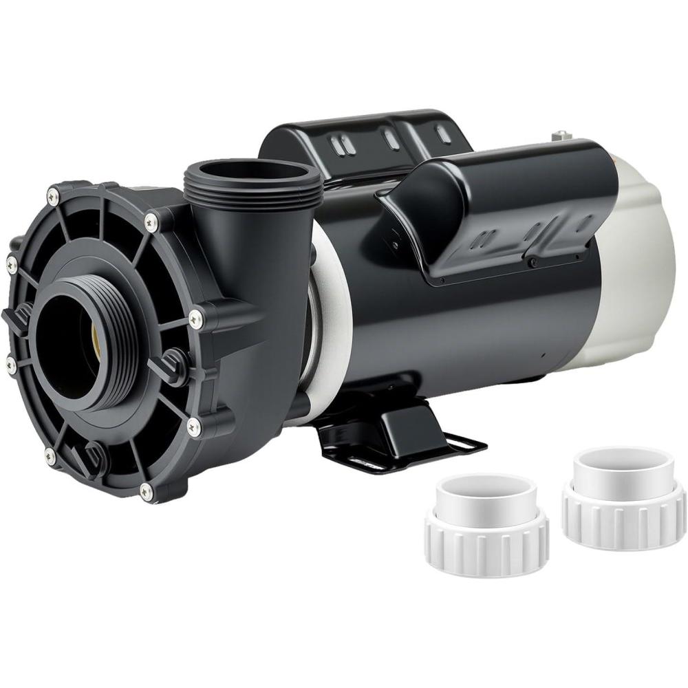 image:imageVEVOR 2 Speed SPA Pump 48Frame AC 110120V Hot Tub SPA Pump 15 HP 150 GPM 4265 ft High Speed or 046 HP 70 GPM 918 ft Low Speed 2 Port 90 Rotational Interface for Hot Tub48Frame 3HP