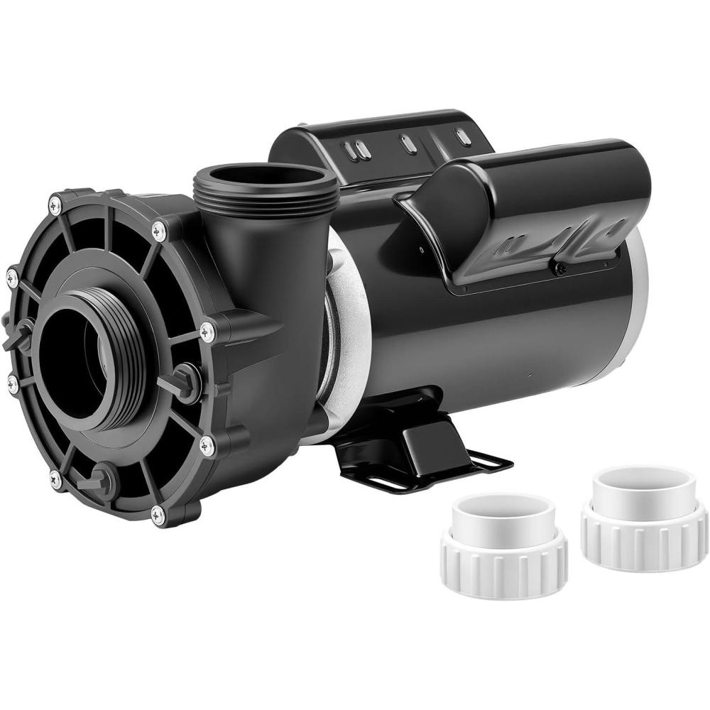 image:imageVEVOR 2 Speed SPA Pump 48Frame AC 110120V Hot Tub SPA Pump 15 HP 150 GPM 4265 ft High Speed or 046 HP 70 GPM 918 ft Low Speed 2 Port 90 Rotational Interface for Hot Tub48Frame 2HP