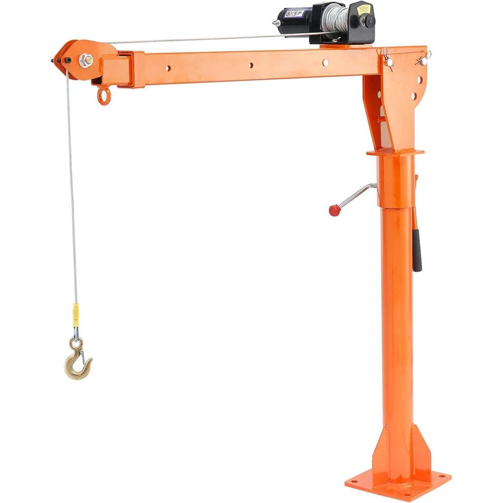 image:imageVEVOR 2200 lbs Electric Pickup Truck Crane with Electric Winch 6000 lbs 12V Folding TruckMounted Bed Crane Steel Pickup Truck Jib Crane Hoist 360 Swivel for Lifting Goods in Construction Factory1100 lbs with Electric Winch 3500 lbs