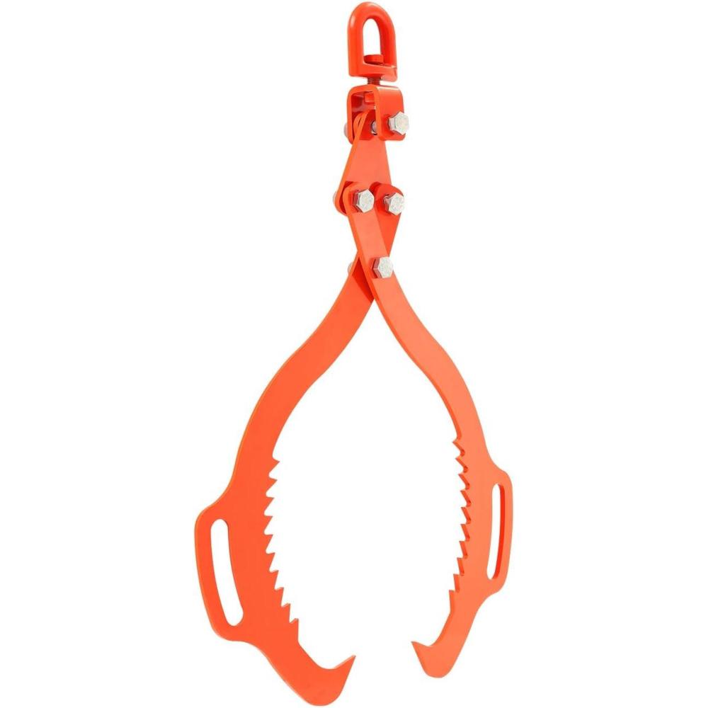 image:imageVEVOR 24in Stone Lifting Tongs 2 Serrated Claw Rock Tongs Heavy Duty Steel Log Tongs 1100LBS Lifting Capacity Rock Log Grapple Easy Chain Hook up Tongs for Stone Blocks Boluder Marble2 Serrated Claw