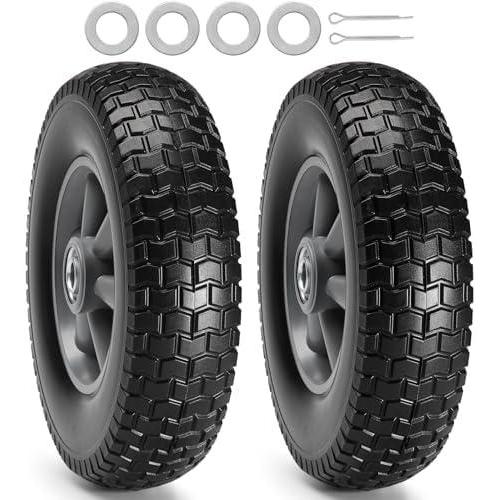 image:imageVEVOR 2Pack 10 x 25 Solid Rubber Tire Wheels 10 inch Tire and Wheel Flat Free with 58 Bearings 21 Offset Hub Replacement Wheelbarrow Tires Perfect for Hand Truck Wheelbarrow Garden CartPolypropylene wheel hub