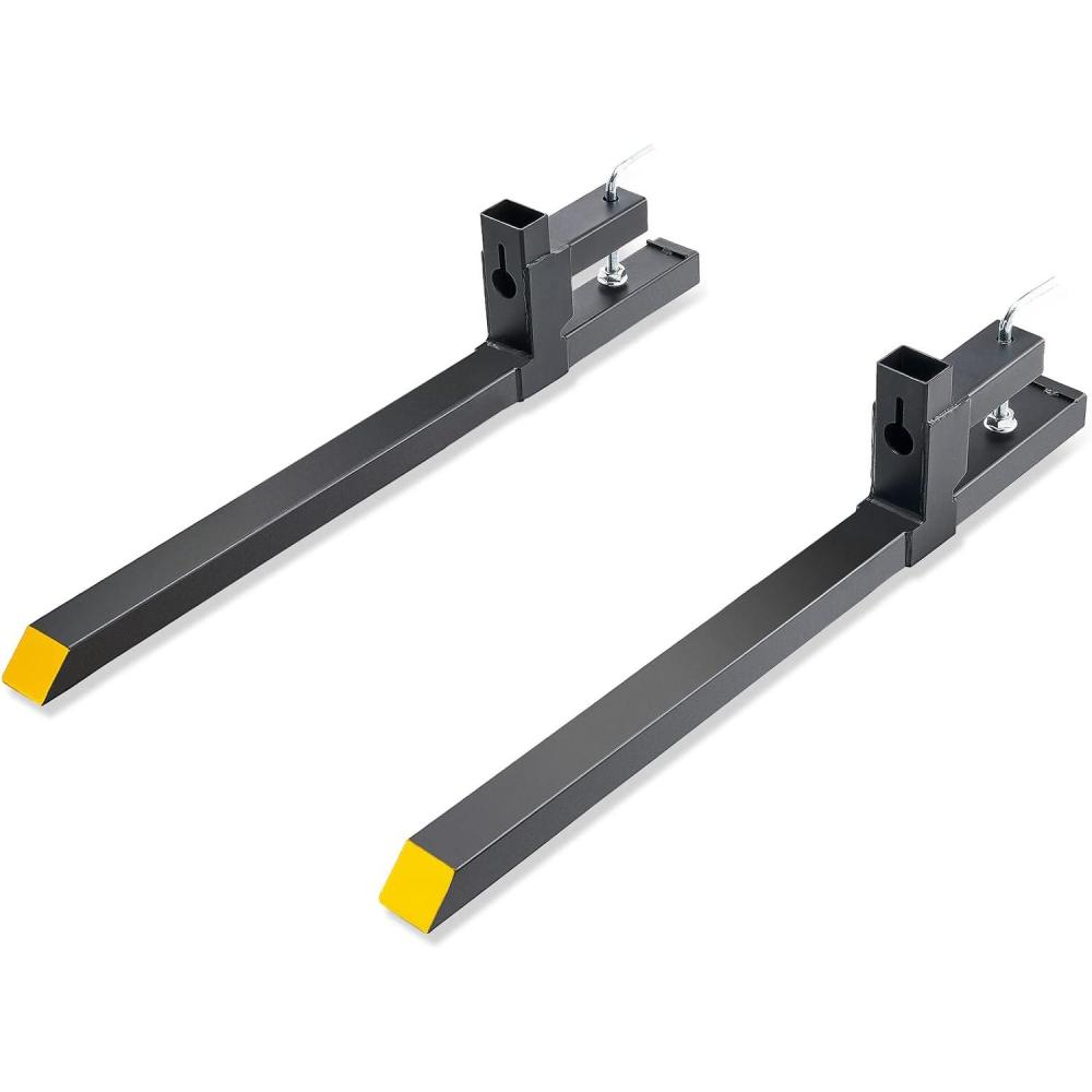 image:imageVEVOR 43 Clamp on Pallet Forks 2000lbs Capacity Tractor Bucket Forks Heavy Duty Quick Attach Pallet Fork for Bucket Tractor Loader Skid Steerwithout Stabilizer Bar