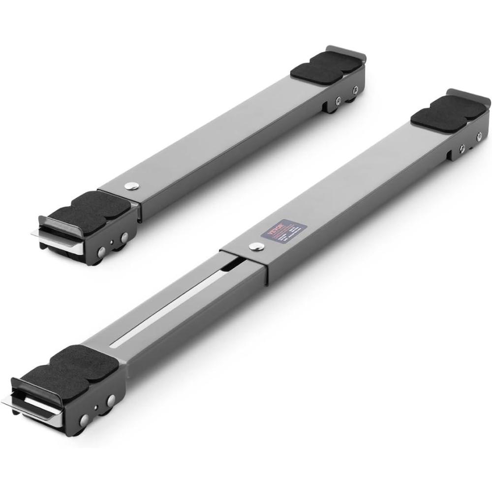 image:imageVEVOR Appliance Rollers Heavy Duty Extendable Appliance Rollers Mobile Washing Machine Base Mini Fridge Stand Moving Cart for Refrigerators Dryers Dishwashers WhiteGray