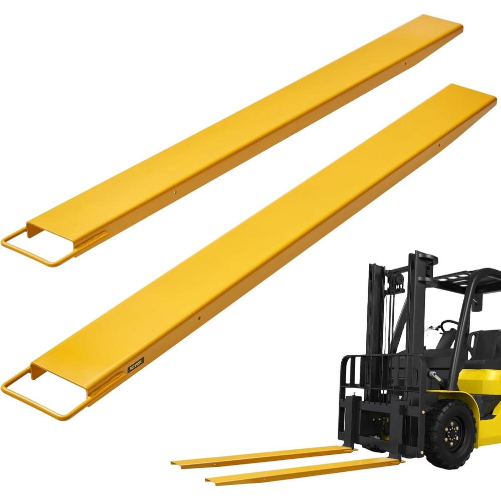image:imageVEVOR Forklift Extensions 96 Inch Pallet Fork Extensions 45 Inch Width Heavy Duty Fork Extensions for Forklifts 1 Pair Forklift Extensions for Forklift Truck72 x 45 Inch