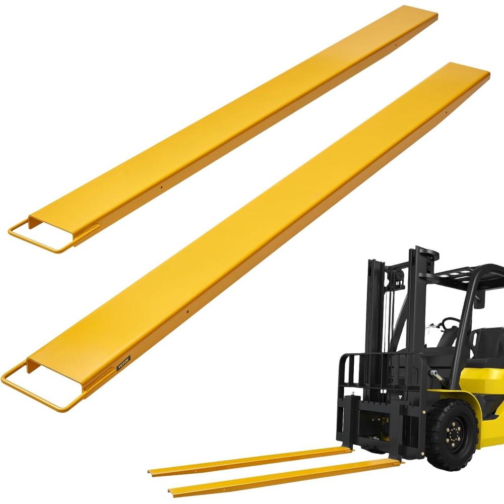 image:imageVEVOR Forklift Extensions 96 Inch Pallet Fork Extensions 45 Inch Width Heavy Duty Fork Extensions for Forklifts 1 Pair Forklift Extensions for Forklift Truck96 x 45 Inch