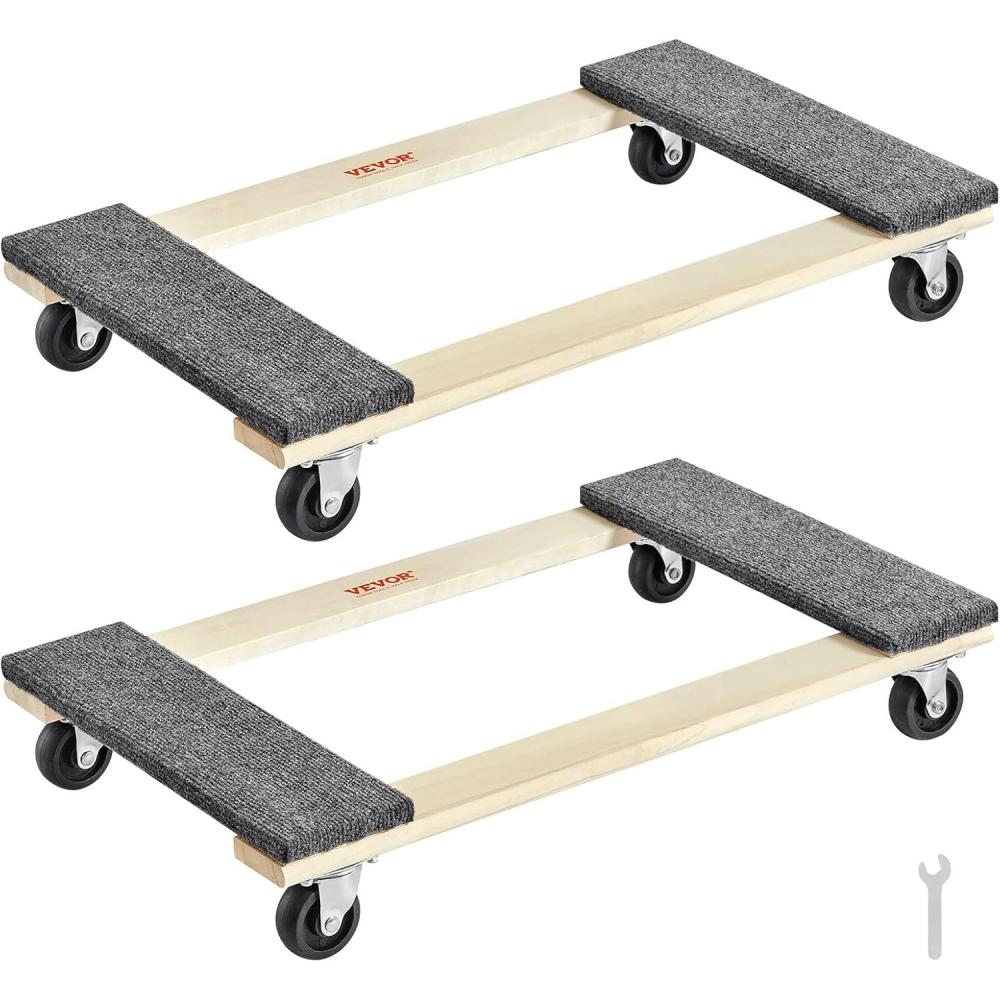image:imageVEVOR Furniture Dolly 4 Pack 6Inch Steel TriDolly with 360 PP Swivel Wheels and NonSlip Cap 3 Wheels Furniture Lift Mover Tool Set for Moving Heavy Furniture Refrigerator Sofa30in x 18in 2 Pack